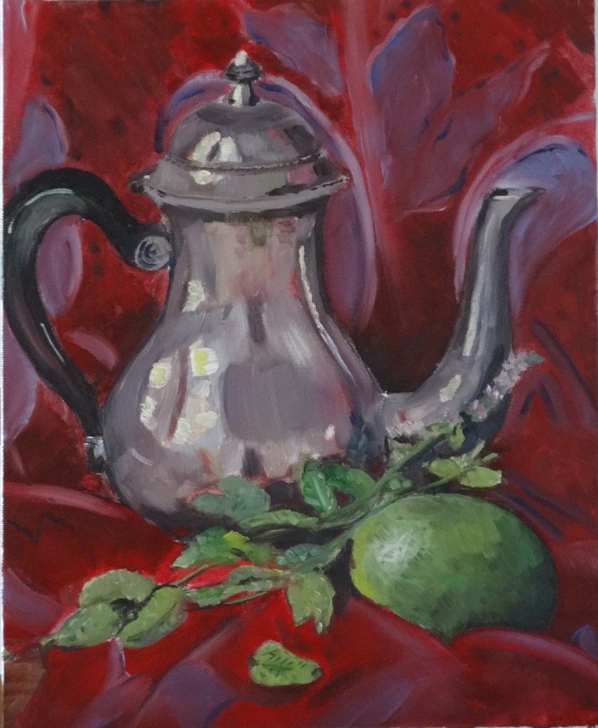 16/08/2014 : Le thé à la menthe - Huile sur toile 24 x 30 cm