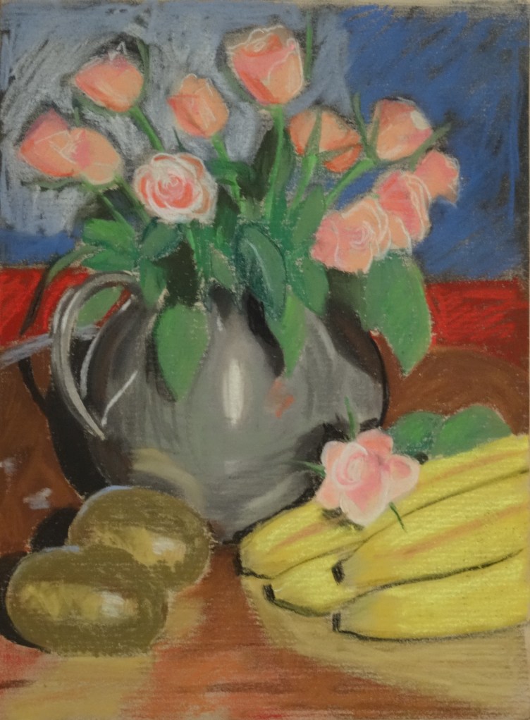 24/08/2014 : Roses - Pastels 27 x 29,7 cm