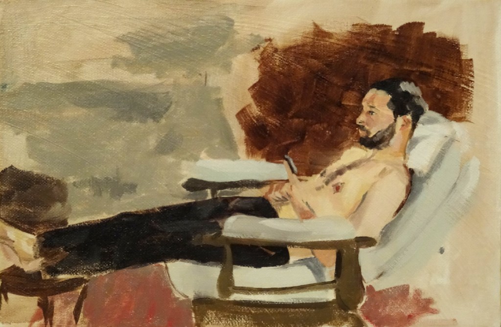 19/10/2014 : Foot - Huile sur toile - 30 x 20 cm