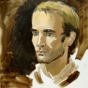 20/10/2014 : Portrait de Geoffroy - Huile sur toile 30 x 30 cm