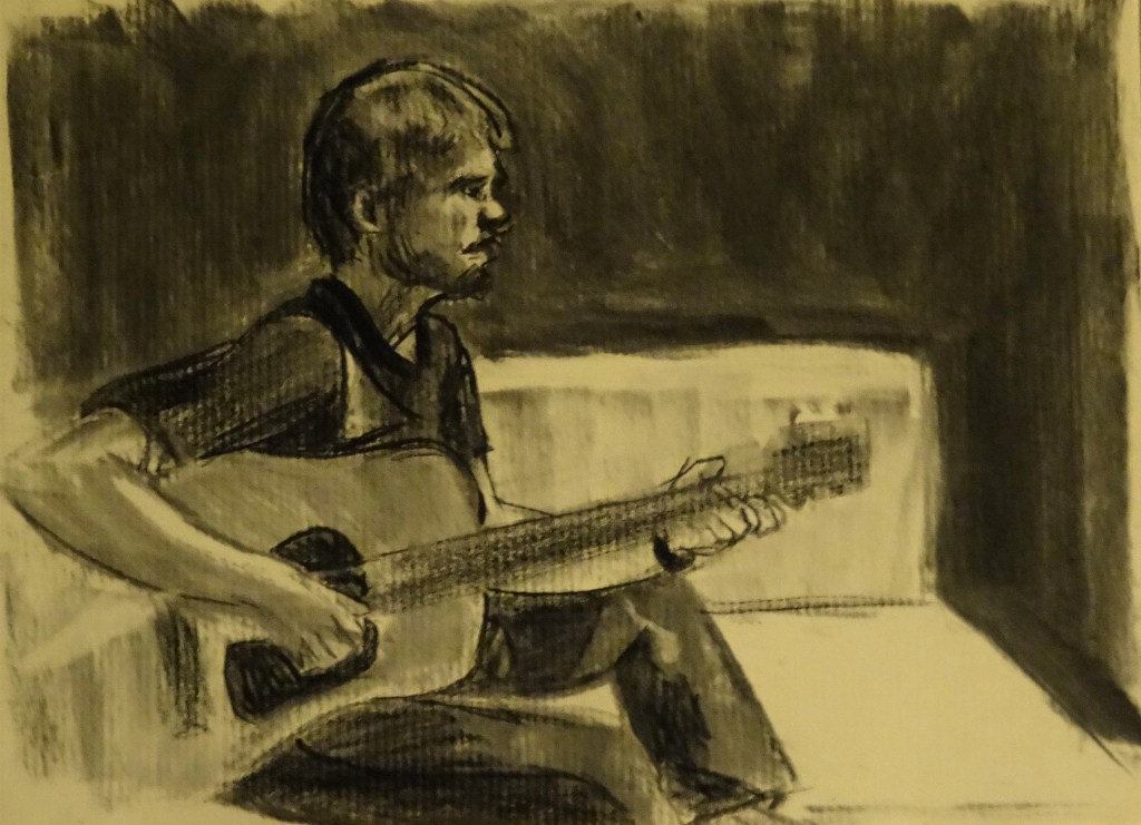 02/11/2014 : Portrait de Johan - Fusain 21 x 29,7