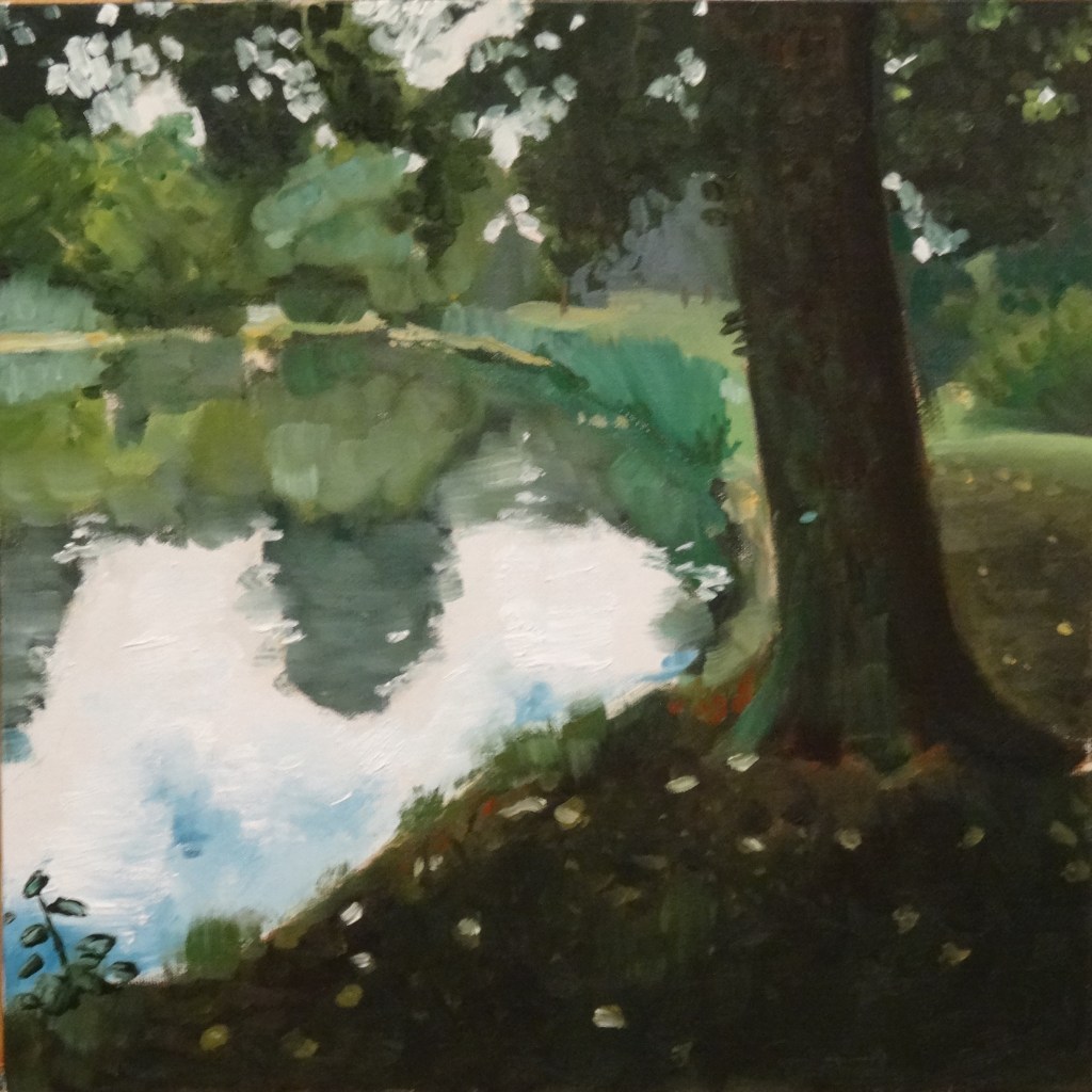 25/01/2015 : Le Lac - Huile sur toile 30 x 30 cm